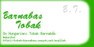 barnabas tobak business card