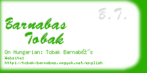 barnabas tobak business card